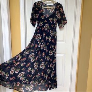 Abercrombie & Fitch Floral Chiffon Maxi Dress
